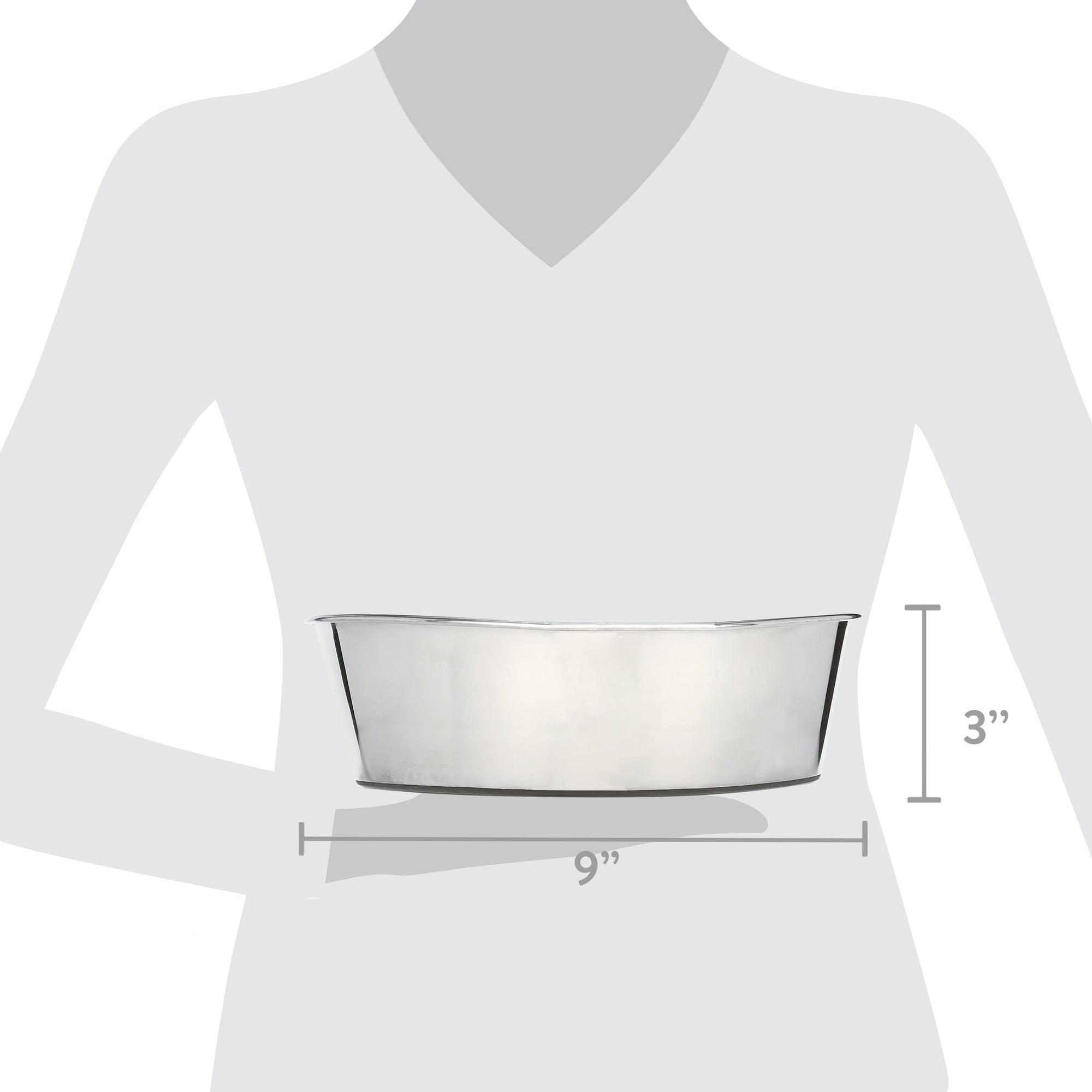 Van Ness Non-Skid Stainless Steel Dog Bowl