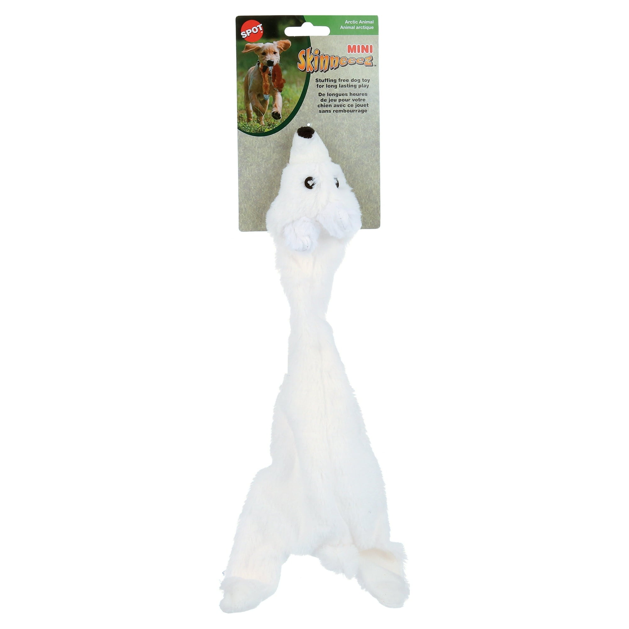 Ethical SPOT Skinneeez Stuffing-Free Arctic Animal Squeak and Soft Dog Toy - 15 Inch