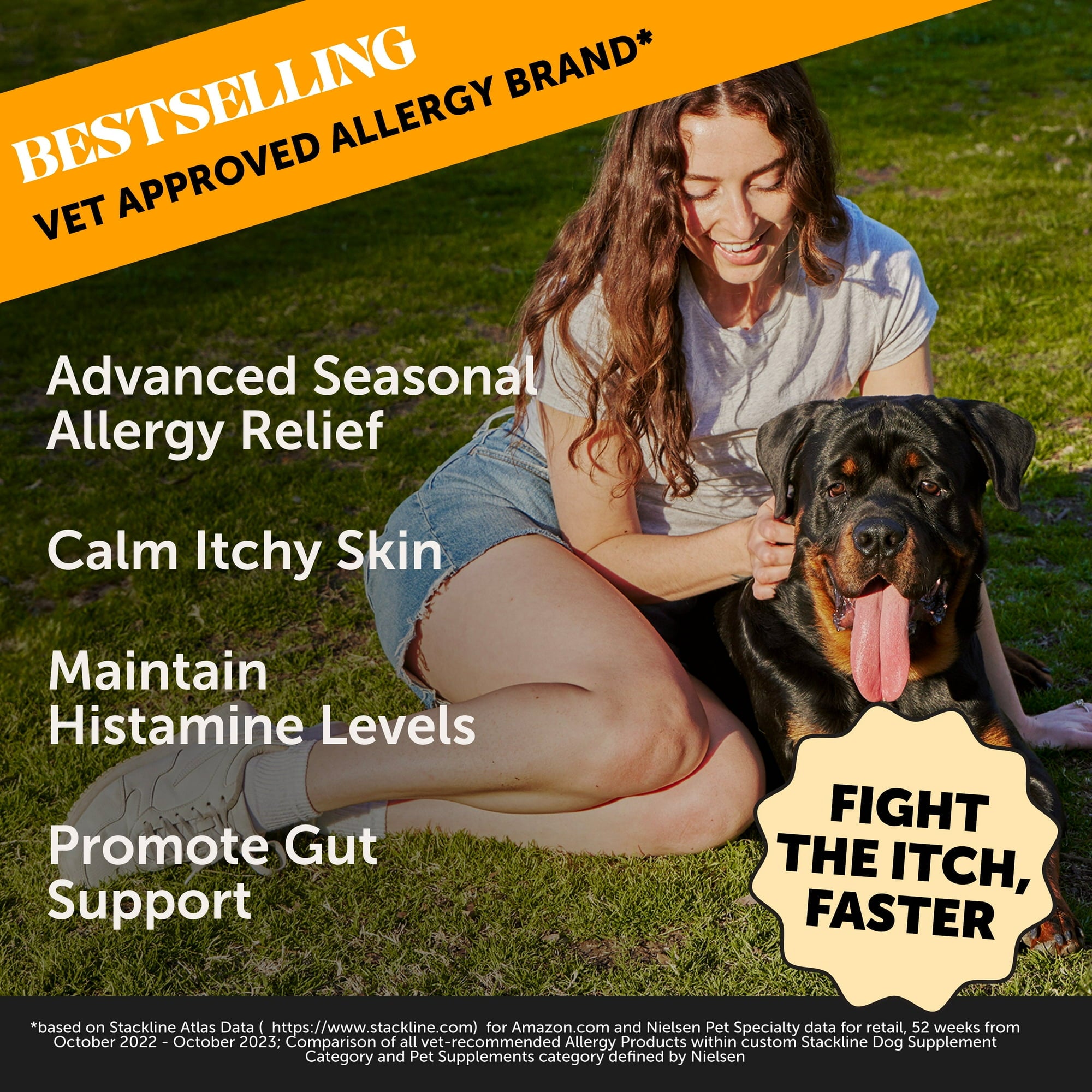 Pet Honesty Allergy Support Max-Strength Skin and Allergy Relief Chicken Flavor Soft Chew Dog Supplements - 9.5 Oz