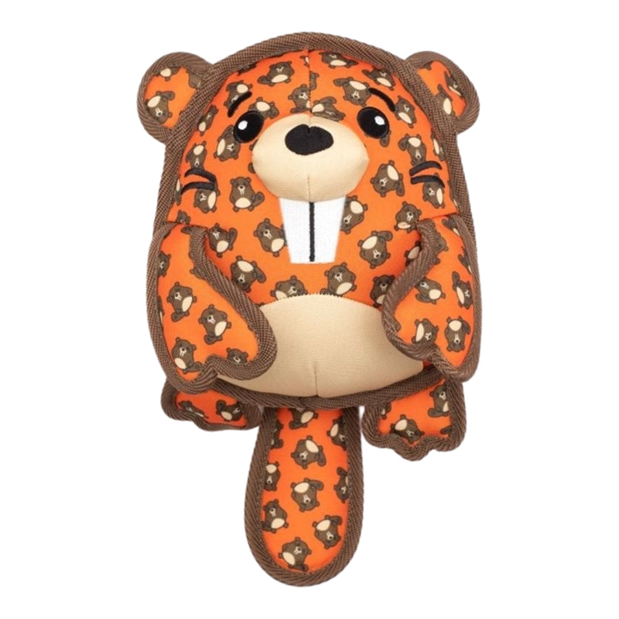 The Worthy Dog Beaver Squeak Nylon and Plush Dog Toy