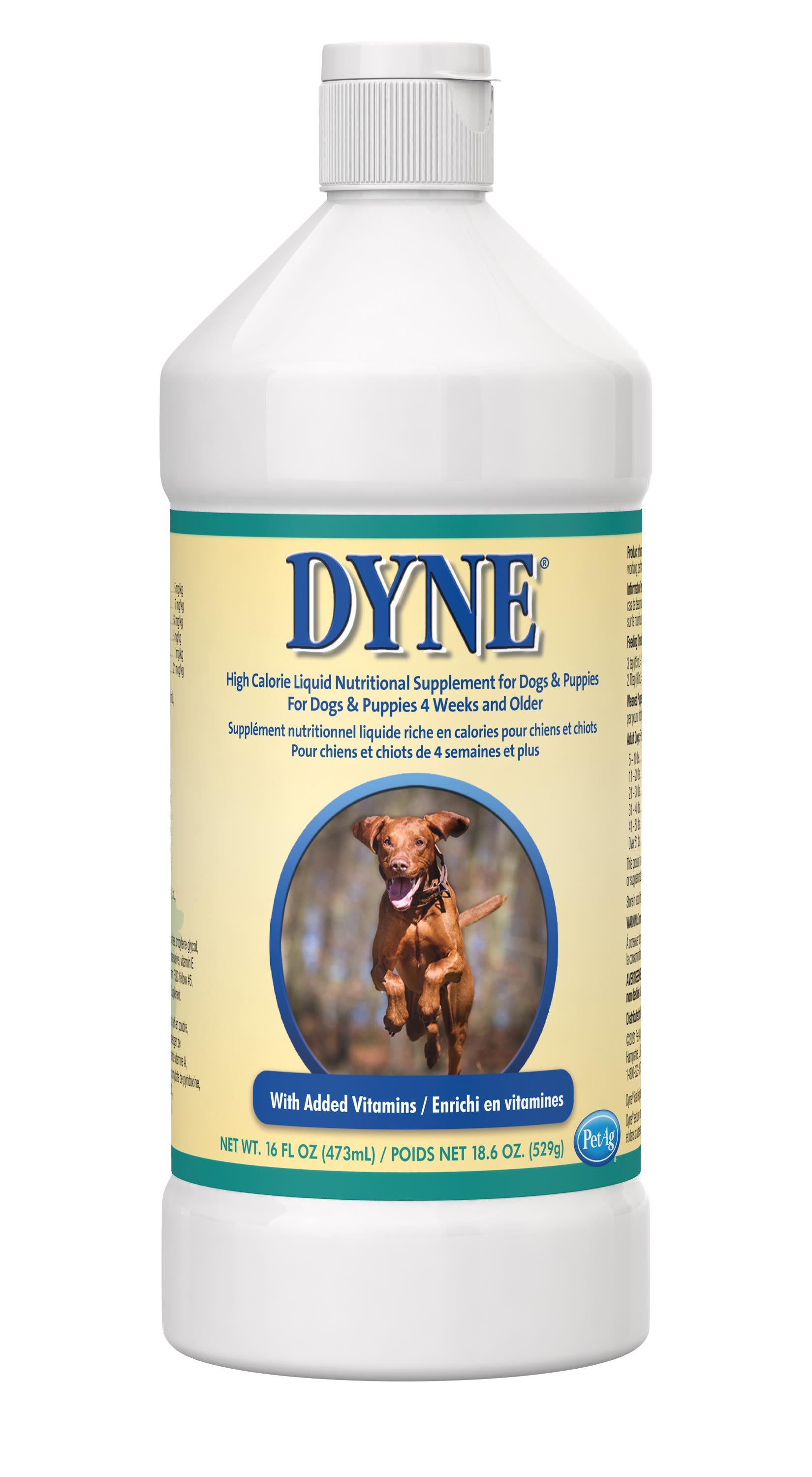 PetAg Dyne Pro Healthy Gut Vanilla Flavor Dog Food Supplement and Meal Topper - 16 Oz  