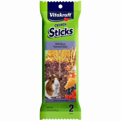 Vitakraft Crunch Sticks Wild Berry and Honey Glaze Guinea Pig Small Animal Treats - 3.75 Oz