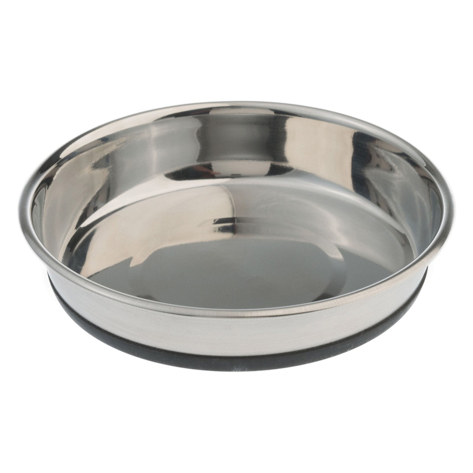 Pet Zone Original Stainless Steel Low-Edge Cat Bowl - 12 Oz - L:5.5 X W:5.5 X H:1.4 Inch Default Title