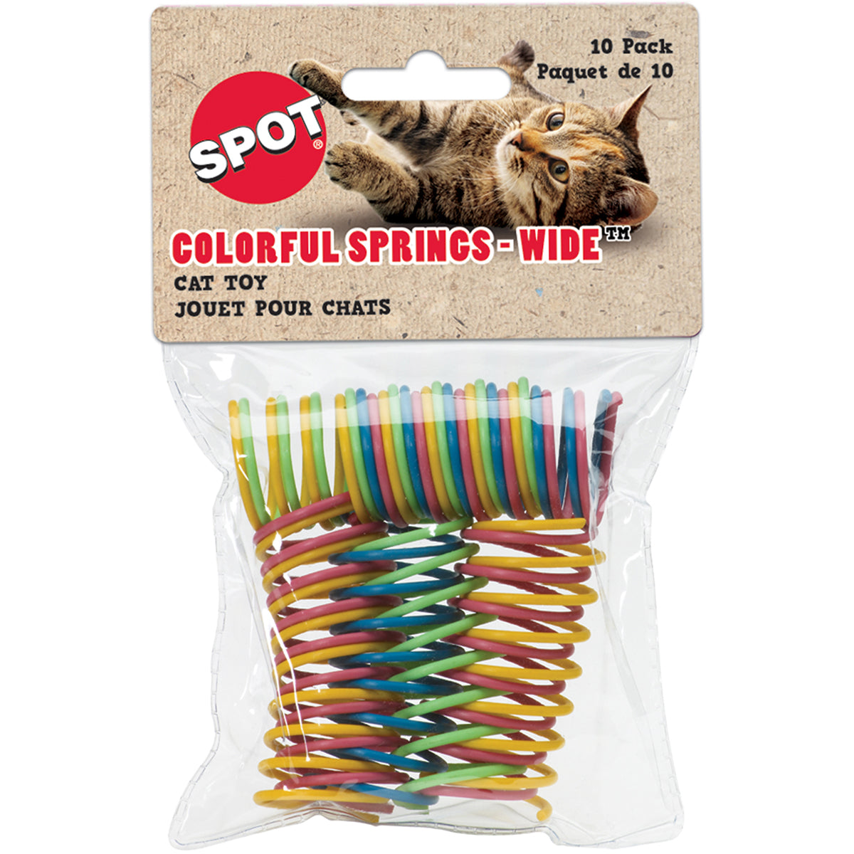 Ethical SPOT Colorful Springs Wide Teaser Cat Toys - 10 Pack