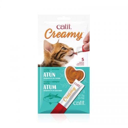 Catit Creamy Grain-Free Tuna Lickable Cat Treats 5 Per Pack - Case of 12
