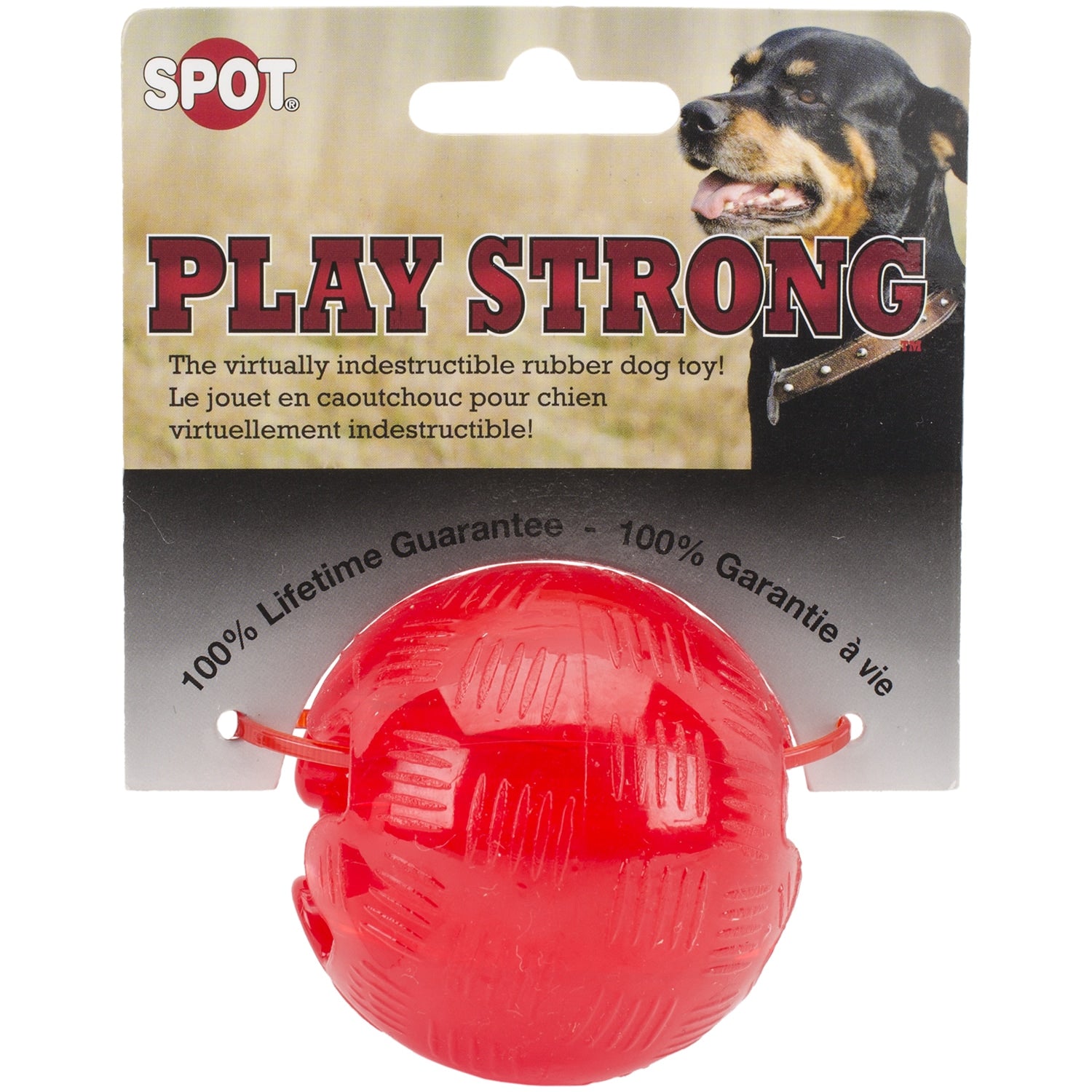 Ethical SPOT Play Strong TPR Ball Indestrutable Treat Hiding Rubber Dog Toy - Small - 2.5 Inch