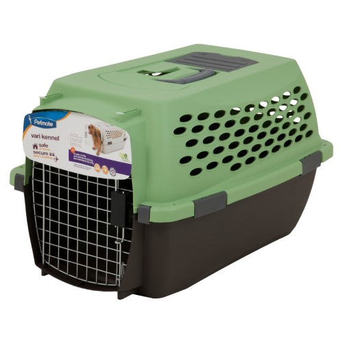 Petmate Vari Kennel Portable Airline Travel Cat and Dog Kennel - Rasberry/Black - L:24 X W:14.5 X H:14.5 Inches