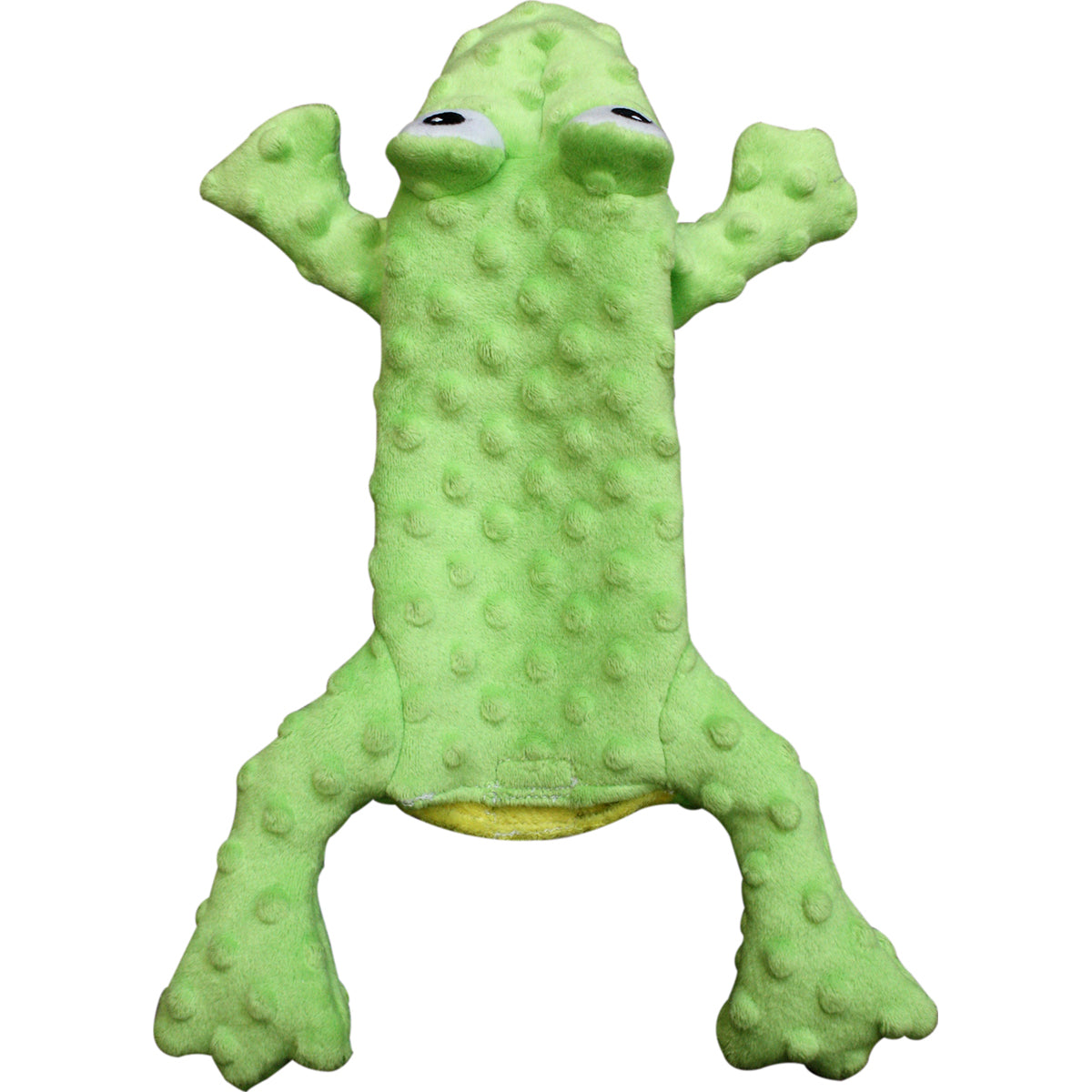 Ethical SPOT Skinneeez Extreme Stuffing-Free Water Bottle Inserting Frog Squeak and Crunch Soft Dog Toy - 14 Inch