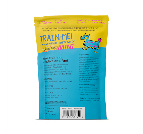 Crazy Dog Train-Me Training Reward Chicken Flavored Mini Soft and Chewy Dog Treats - 4 Oz