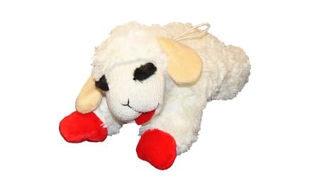 Multipet Lamb Chop Squeaky Plush Dog Toy - 10