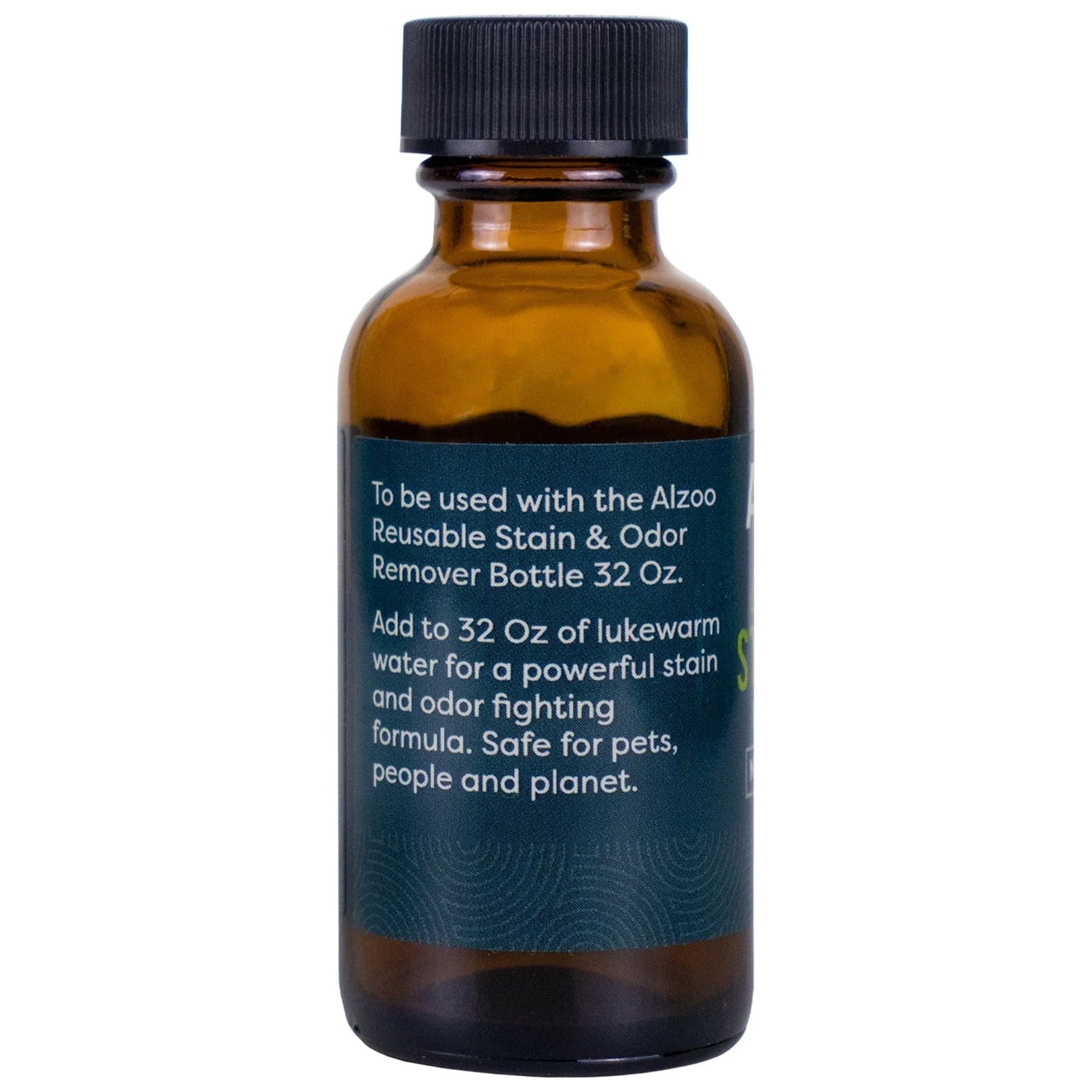 Alzoo Concentrated Enzyme-Based Sustainable Stain and Odor Remover Refill Bottle - 1.1 Oz     