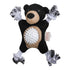 Territory 2-in-1 Bear No Stuffing Rope and Chew Dog Toy with Removable Fetch Ball - Black - 9 Inches