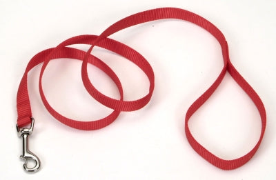 Coastal Single-Ply Nylon Dog Leash - Red - L:72 X W:5/8 Inch