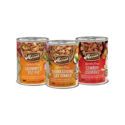 Merrick Grain-Free Favorites in Gravy Adult Canned Dog Food - Variety Pack - 12.75 Oz - 12 Count Default Title
