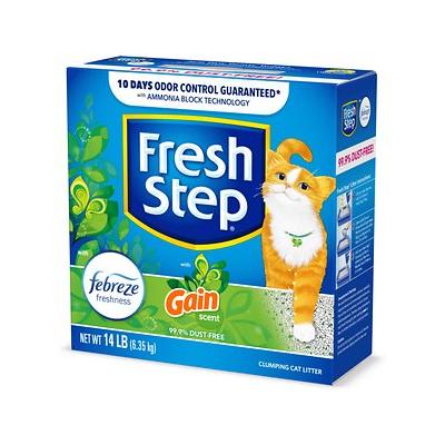 Fresh Step Febreze Scented Long Lasting Odor Control Cat Litter with Activated Charcoal - 14 Lbs - Case of 3 Default Title