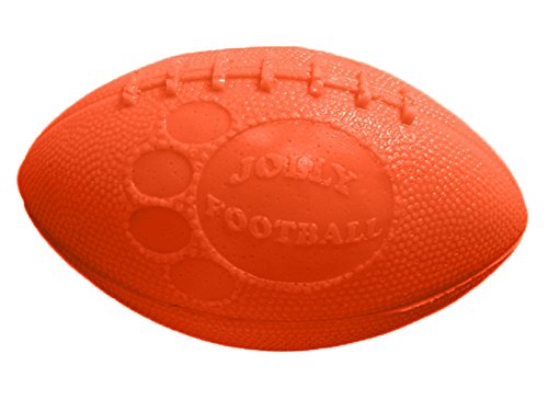 Jolly Pets Football Fetch and Floating Dog Toy - Orange - 8 Inch