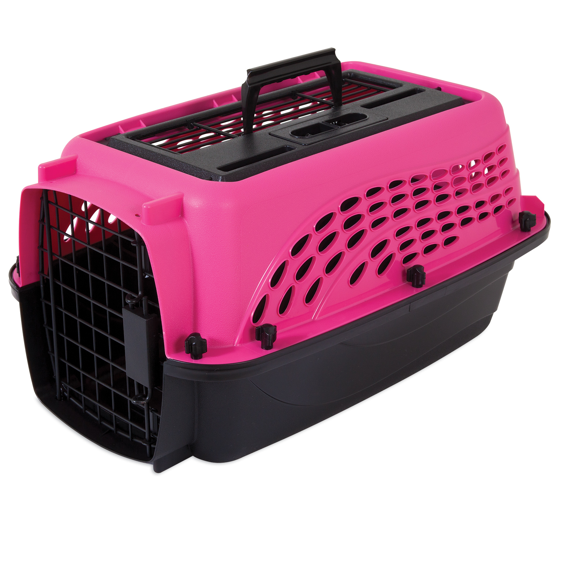 Petmate 2 Door Top Load Dog Kennel - Hot Pink and Black - 19 in