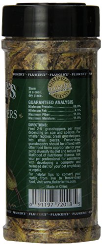 Fluker's Freeze-Dried Grasshoppers for Bird Fish Hedgehog and Reptile Food - 1 Oz