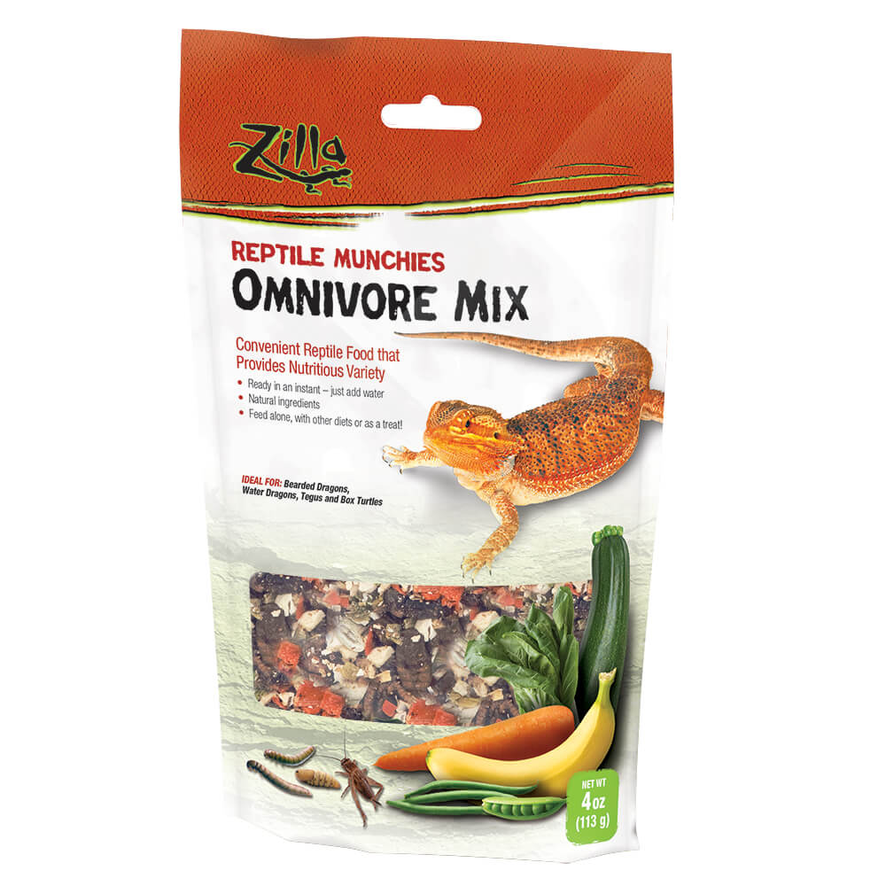 Zilla Reptile Munchies Omnivore Mix Sun-Dried and Freeze-Dried Reptile Food - 4 Oz Default Title
