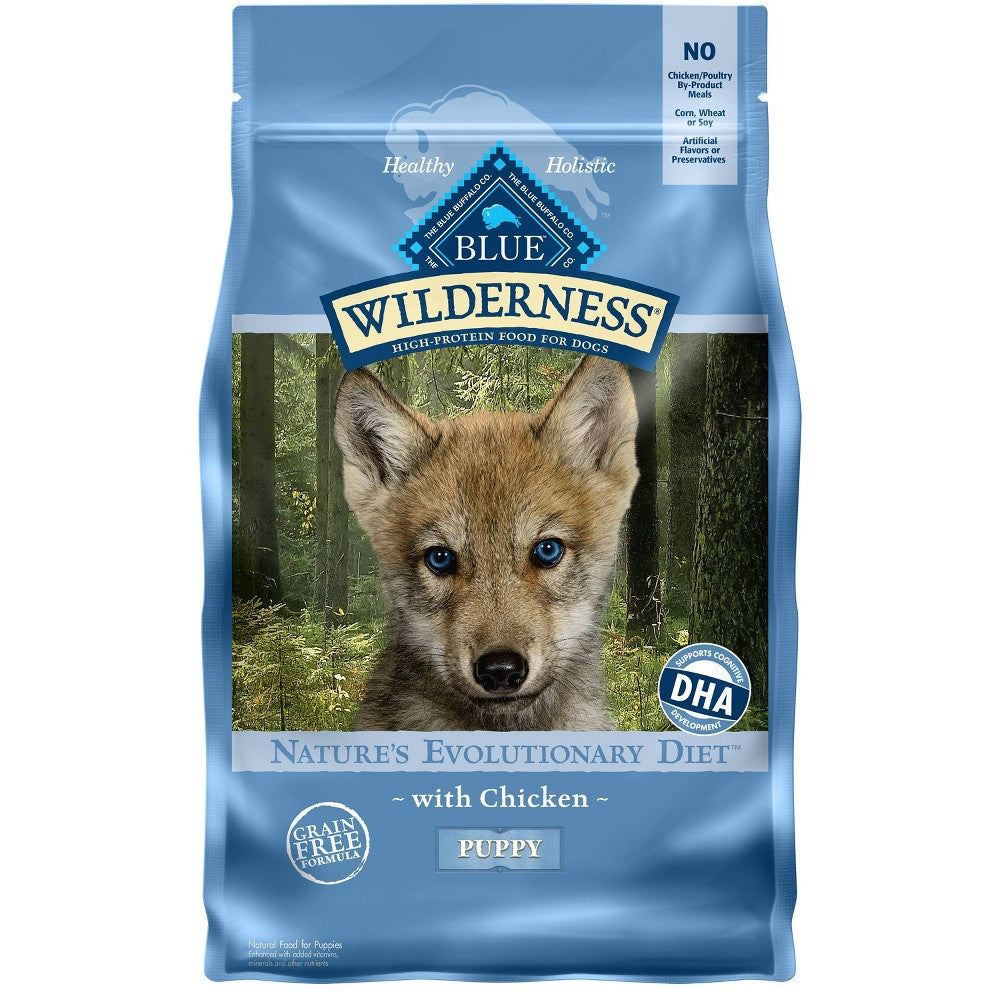 Blue Buffalo Wilderness Grain-Free High-Protein Chicken Puppy Formula Dry Dog Food - 4.5 Lbs Default Title