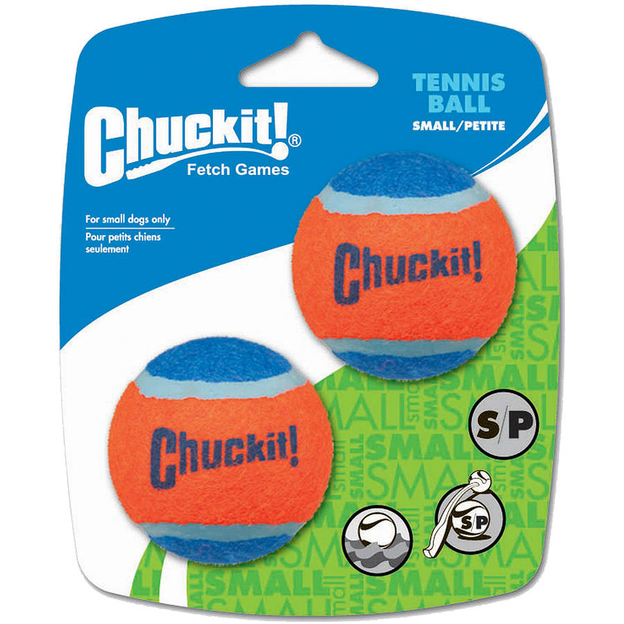 Chuckit! Petmate Tennis Ball Fetch Dog Toy - Small - 2 Inch - 2 Pack