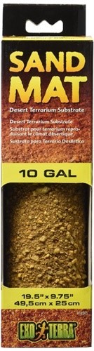 Exo Terra Desert Sand Mat Terrarium Substrate and Decor - 10 Gallon - L:19.5 X W:9.75 Inches