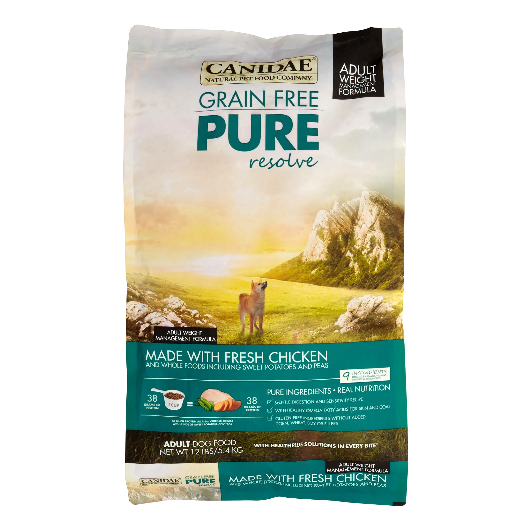 Canidae Grain-Free Limited Ingredient Pure Goodness Chicken and Peas Healthy Weight Dry Dog Food - 12 Lbs Default Title