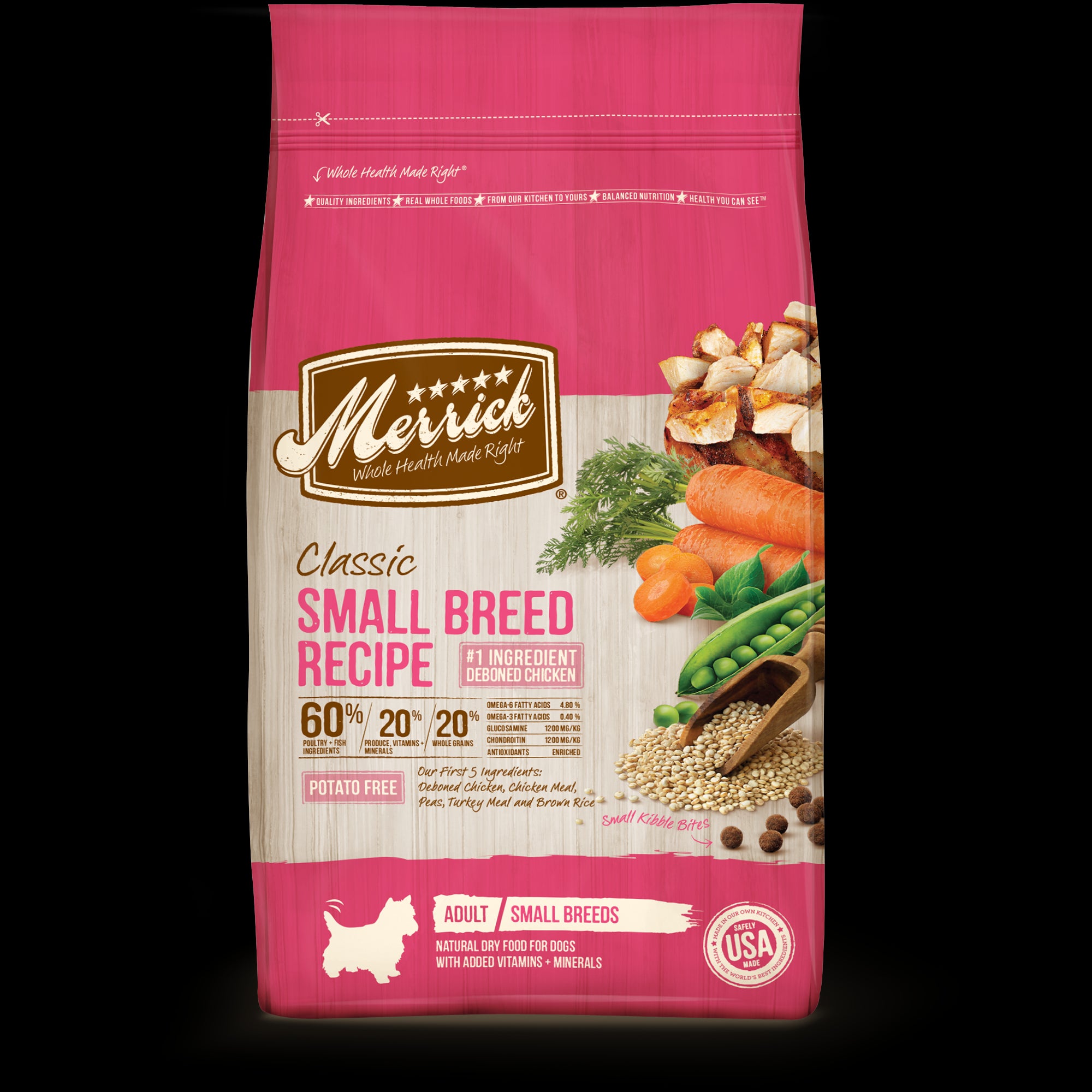 Merrick Classic Canine Small Breed Dry Dog Food with Healthy Grains - 4 lb Bag