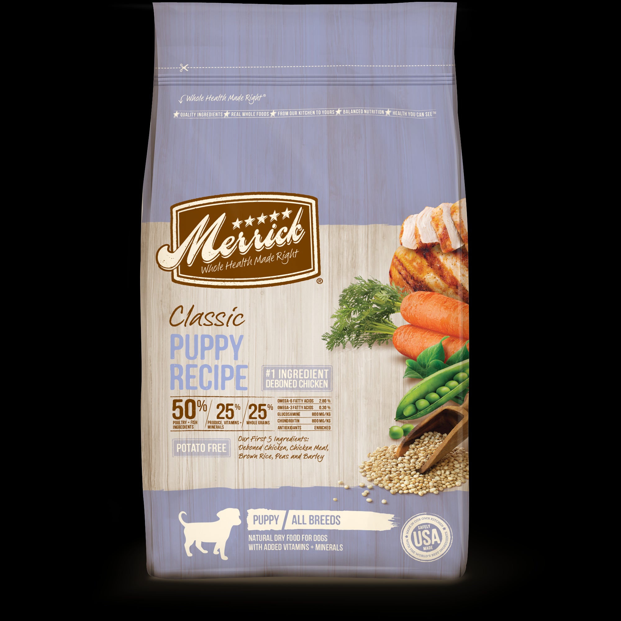 Merrick Classic Canine Puppy Dry Dog Food with Healthy Grains - 12 lb Bag