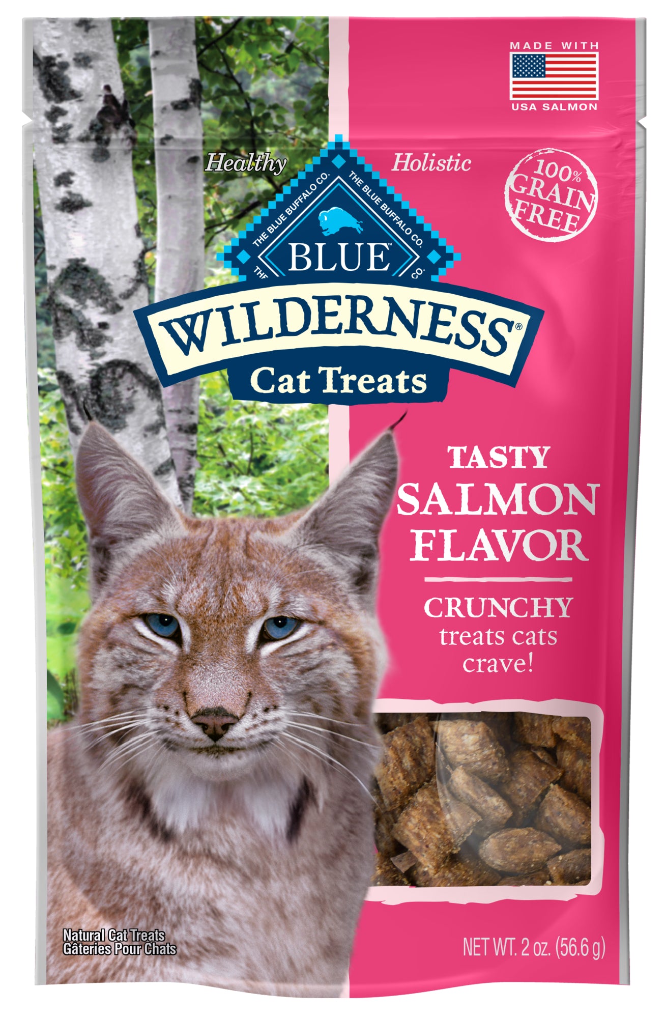 Blue Buffalo Wilderness Grain-Free Salmon Crunchy Cat Treats - 2 Oz Default Title