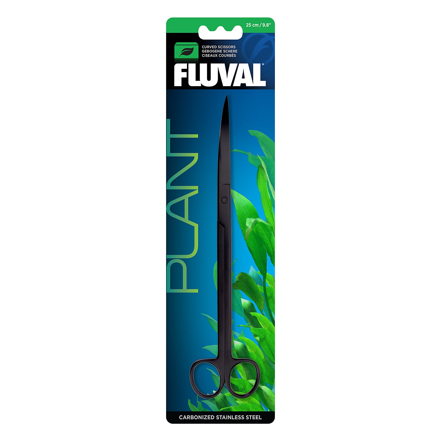 Fluval Stainless Steel Curved Pruning Aquascaping Scissors - 9.8 Inch