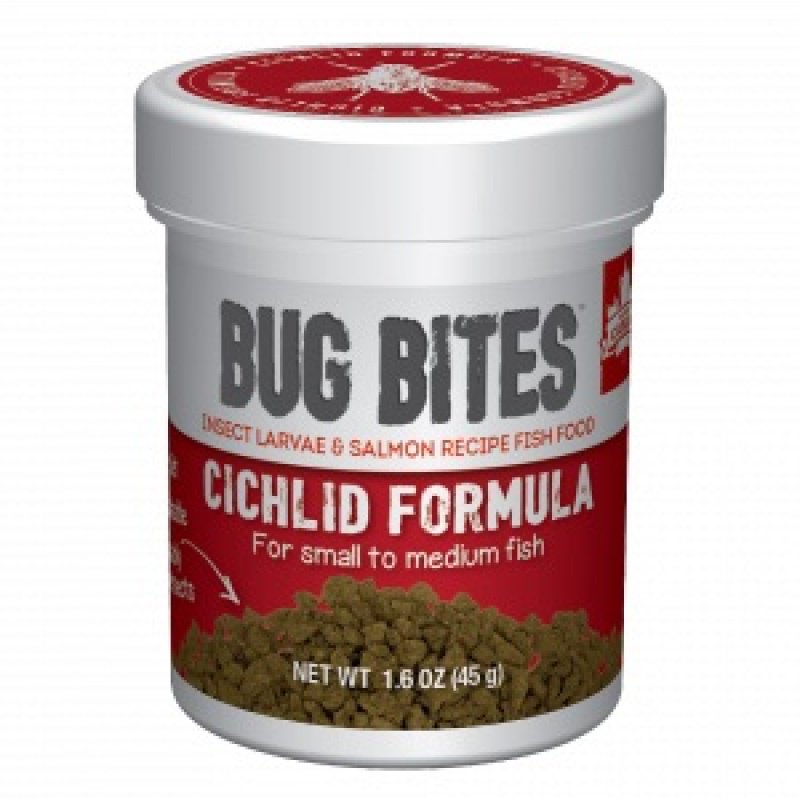Fluval Bug Bites Insect Cichlid Formula Granules for Small-Medium Sized Fish Food 1.59 Ounce