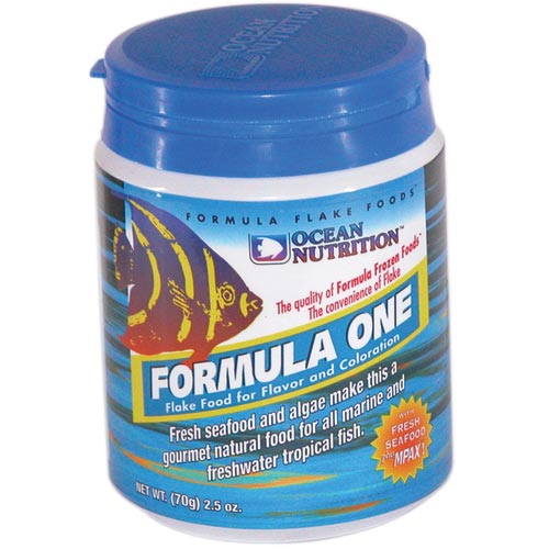 Ocean Nutrition Formula 1 Tropical and Marine Fish Food Flakes - 2.5 Oz