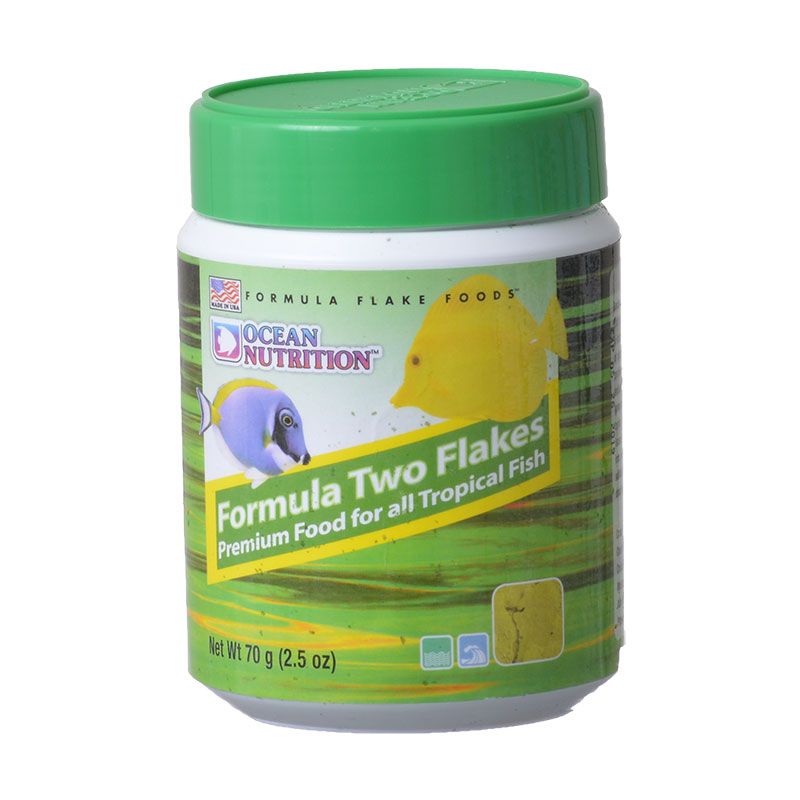Ocean Nutrition Formula 2 Tropical and Marine Health and Coloration Fish Food Flakes - 2.5 Oz