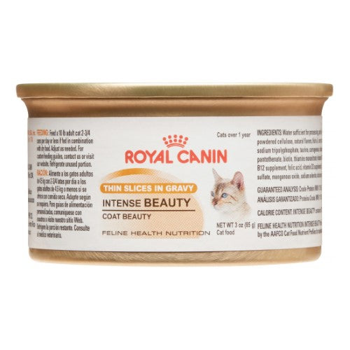 Royal Canin Intense Beauty Thin Slices in Gravy Canned Cat Food - 3 Oz - Case of 24