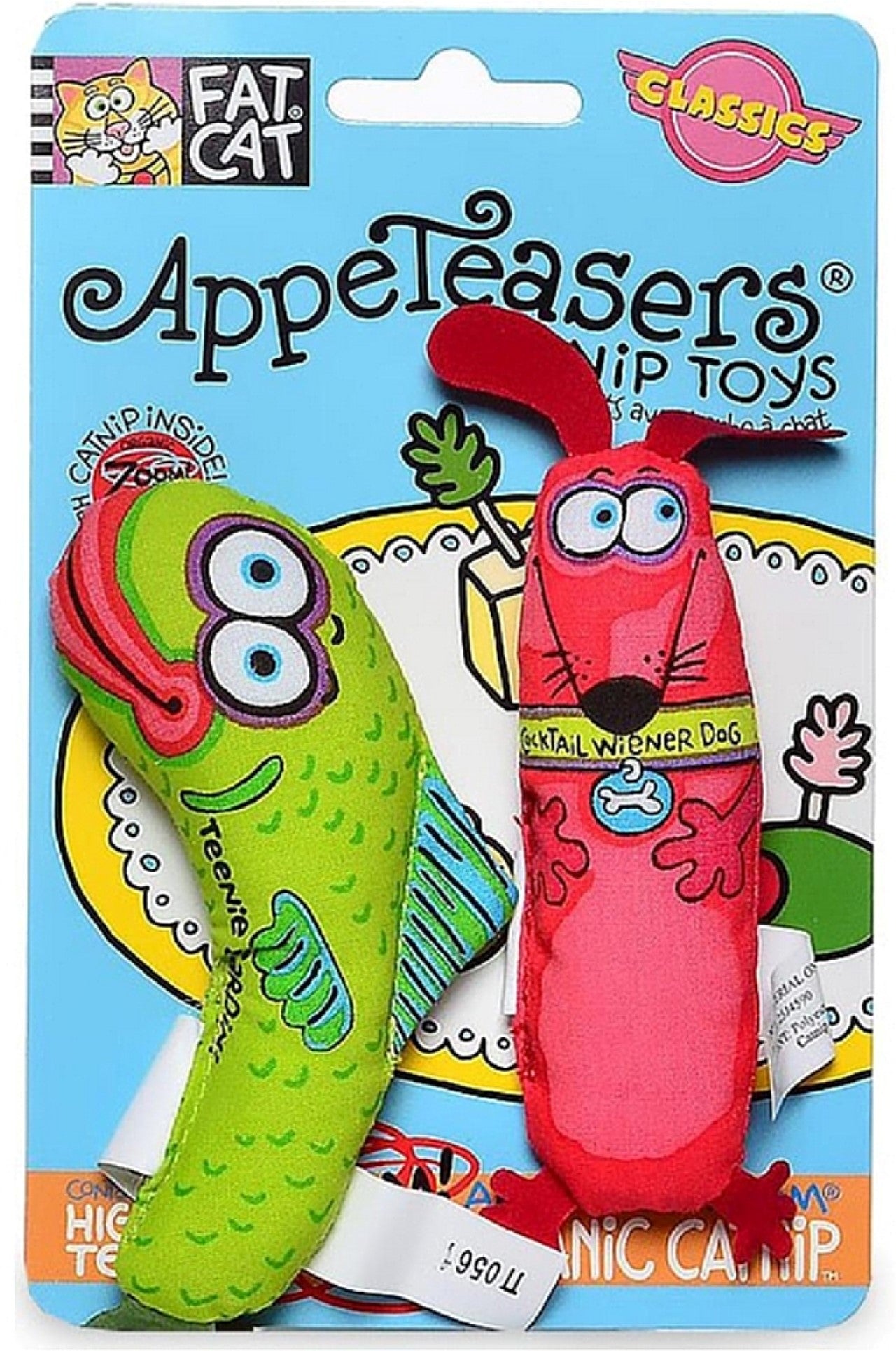Fat Cat Petmate Classic Appeteasers Plush Catnip Cat Toys - 2 Pack