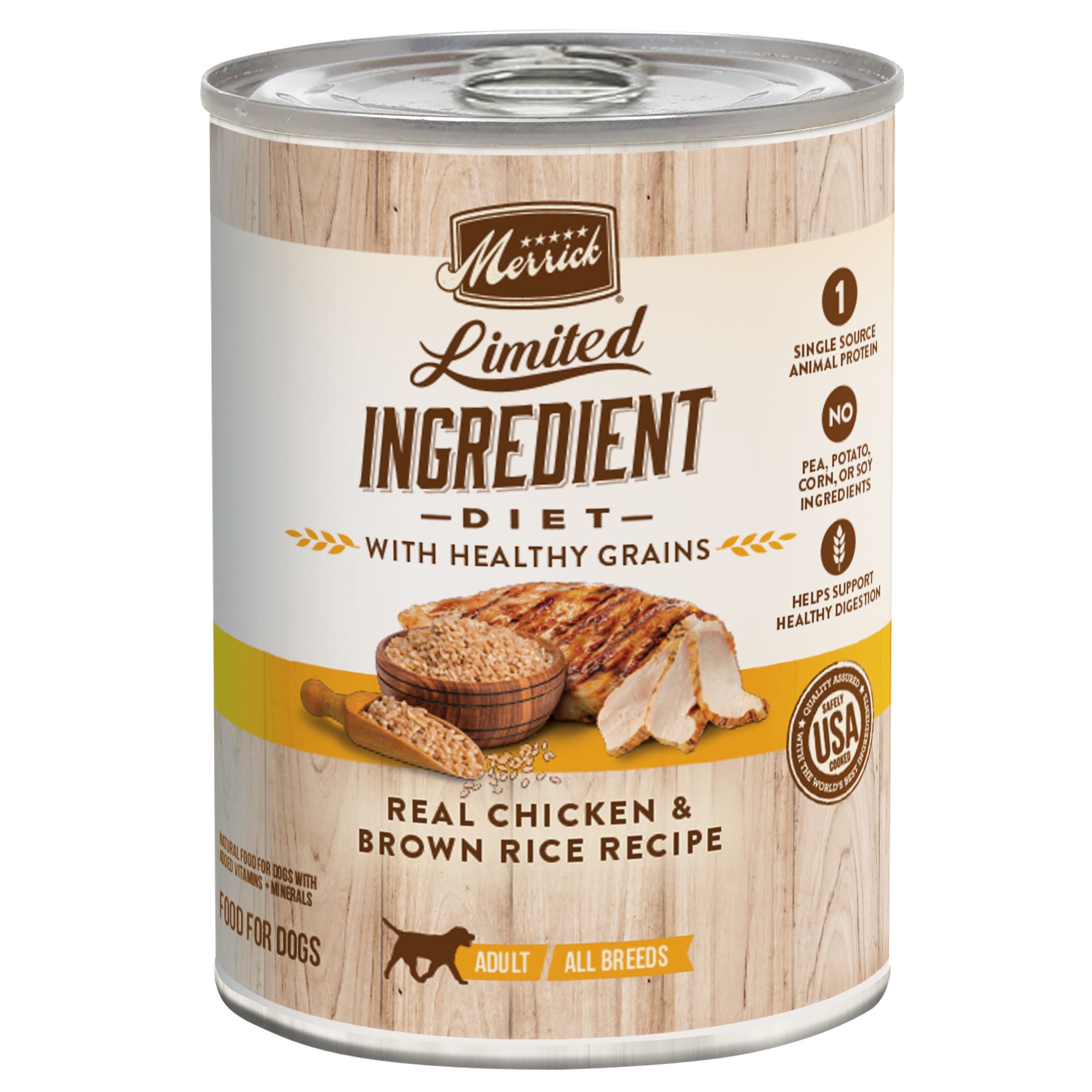 Merrick Limited Ingredient Diet Chicken with Healthy Grains Canned Dog Food - 12.75 Oz - Case of 12 Default Title