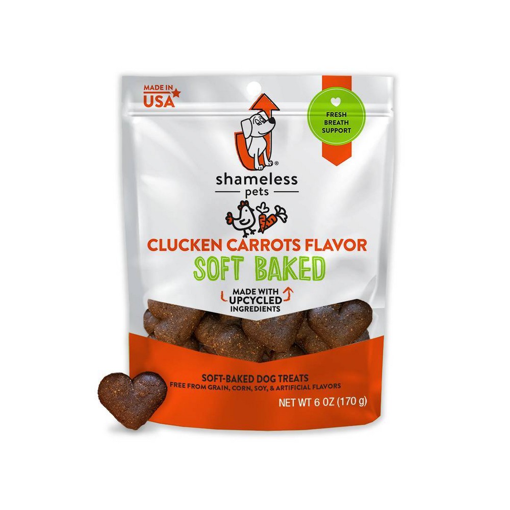 Shameless Pets Chicken Clucken' Carrots Soft Baked and Chewy Dog Biscuits Treats - 6 Oz - Case of 6