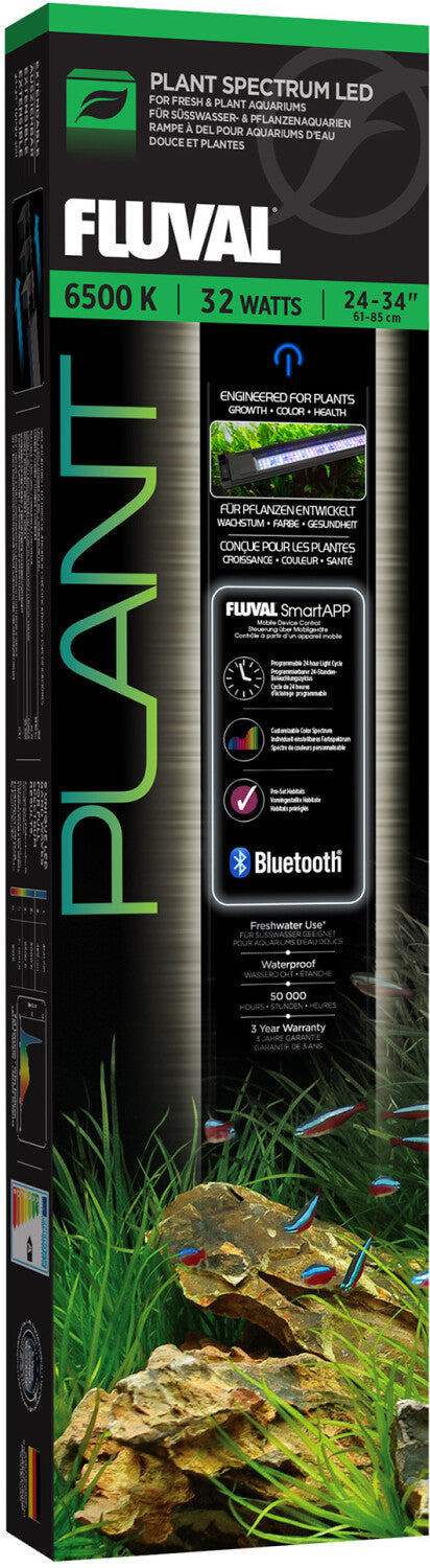 Fluval Plant 3.0 LED APP Bluetooth Programmable Aquarium Light for Plants 22 Watt - 15-24 Inches