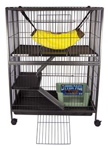 Marshall Folding Mansion Small Animal Ferret Breeding Cage - Medium - L:32 X W:20 XH:42 Inches