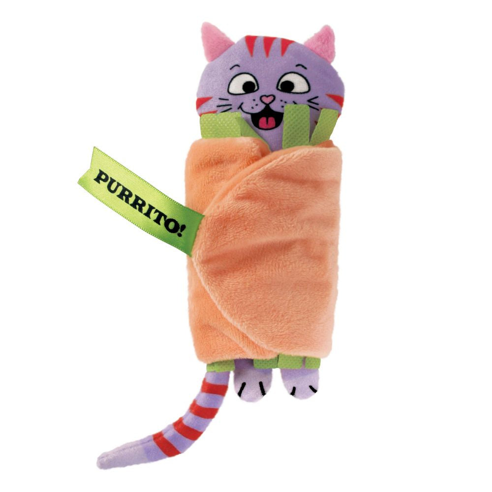 Kong Pull-a-Partz Purrito 2-in-1 Crinkle Catnip Cat Toy  