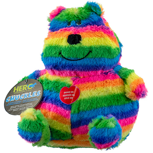 Hero Chuckles Bellies Multi-Sound Making Bear Plush Dog Toy - Large