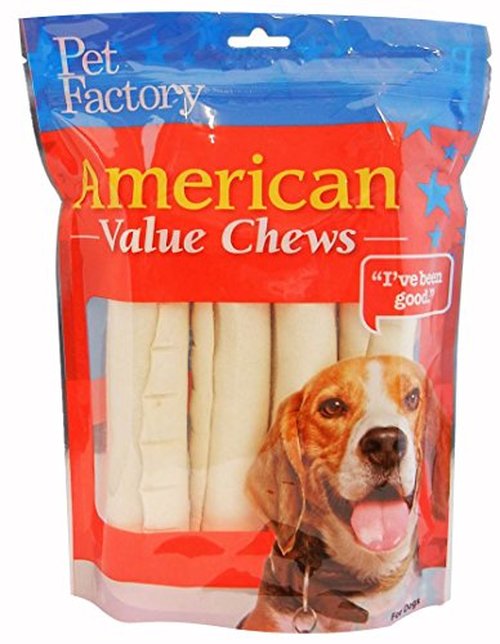 Pet Factory American Beefhide Curly Rolls Natural Dog Chews - Medium - 4-5 Inch - 10 Pack Default Title