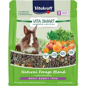 Vitakraft Vita Smart Complete Nutrition Natural Forage Blend Adult Rabbit Small Animal Food 4 Pound