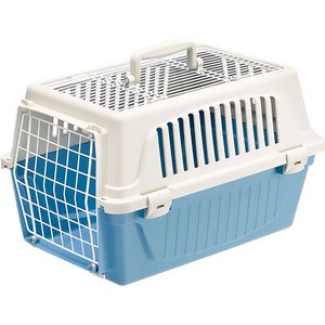 Ferplast Atlas Top Loading Door Travel Pet Kennel Carrier - Blue - 19