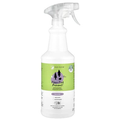 KIN + KIND Protection and Prevention Lavender Scented Flea and Tick Dog Spray - 32 Oz
