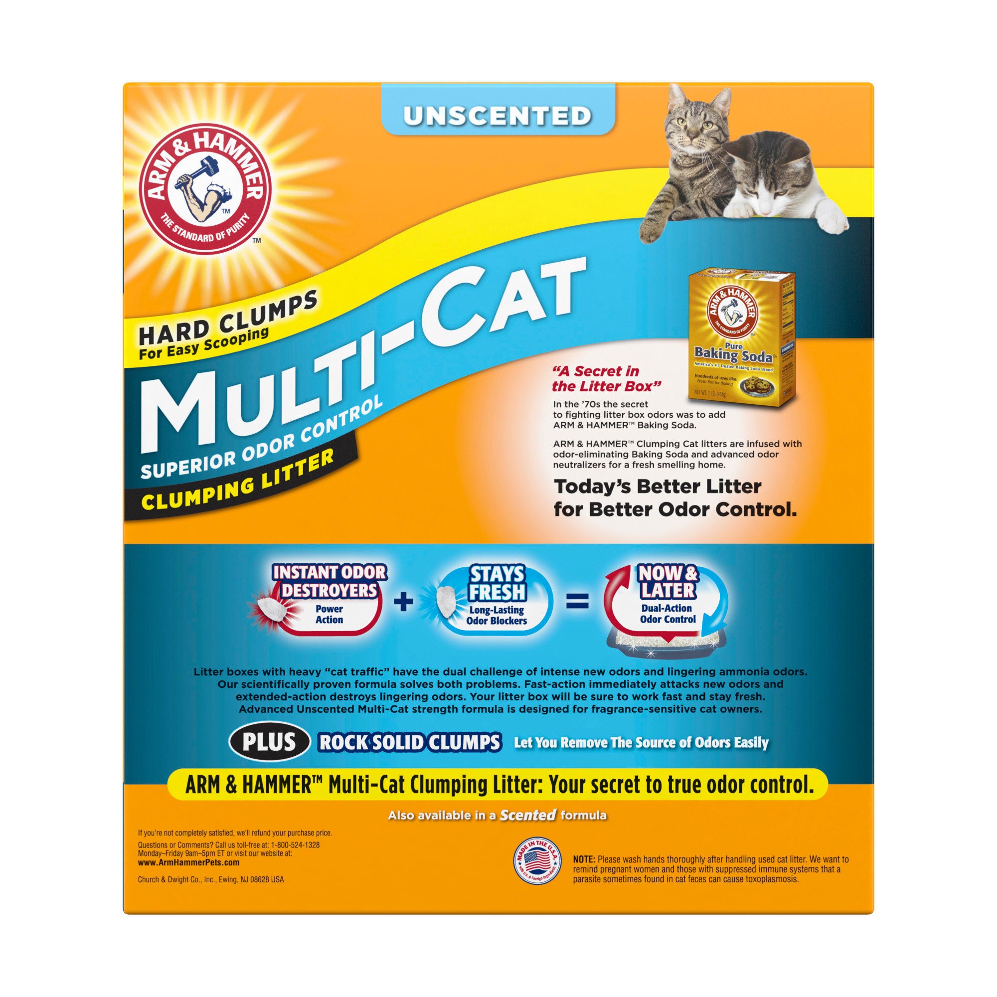 Arm & Hammer Petmate Multi-Cat Clay Clumping Unscented Cat Litter - 29 Lbs Default Title