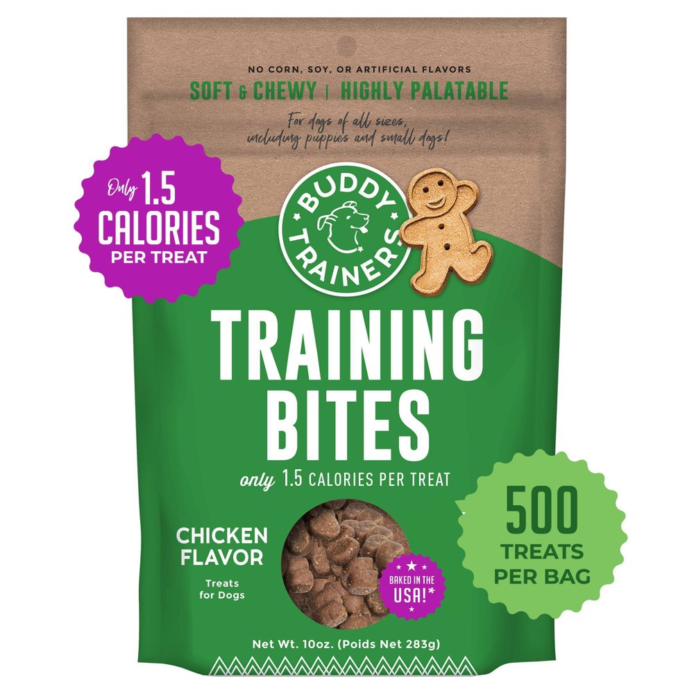 Buddy Biscuits Trainers Chicken Flavored Bites Crunchy Training Dog Treats - 10 Oz