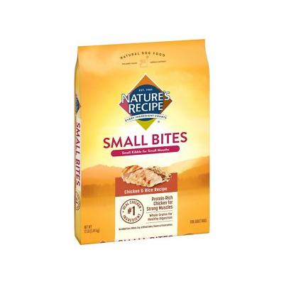 Nature's Recipe Chicken and Rice Small Bites Small-Breed Recipe Dry Dog Food - 12 Lbs