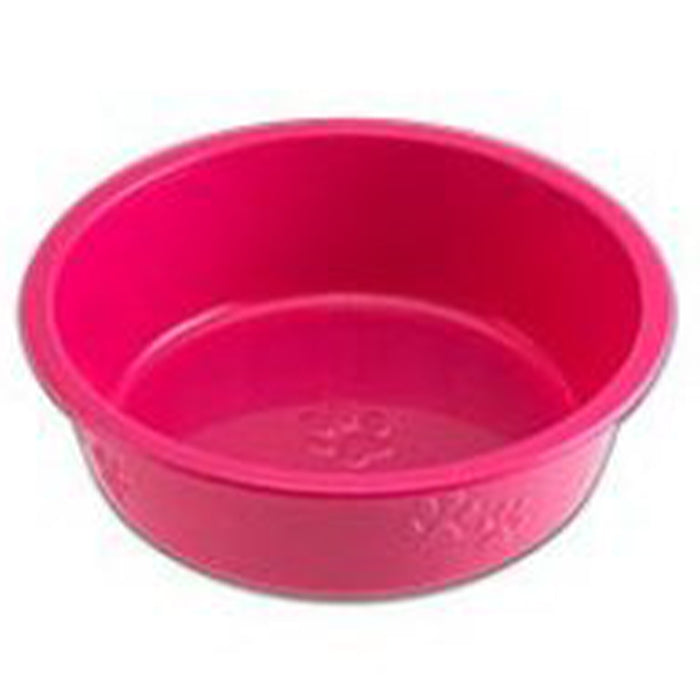 Loving Pets Dolce Luminoso Non-Slip Plastic Cat and Dog Bowl Pink Medium